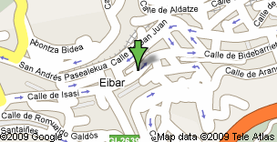 Mapa en Eibar